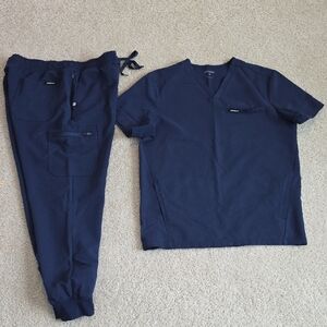 Jaanuu Men'sDark Blue Uniform  Set